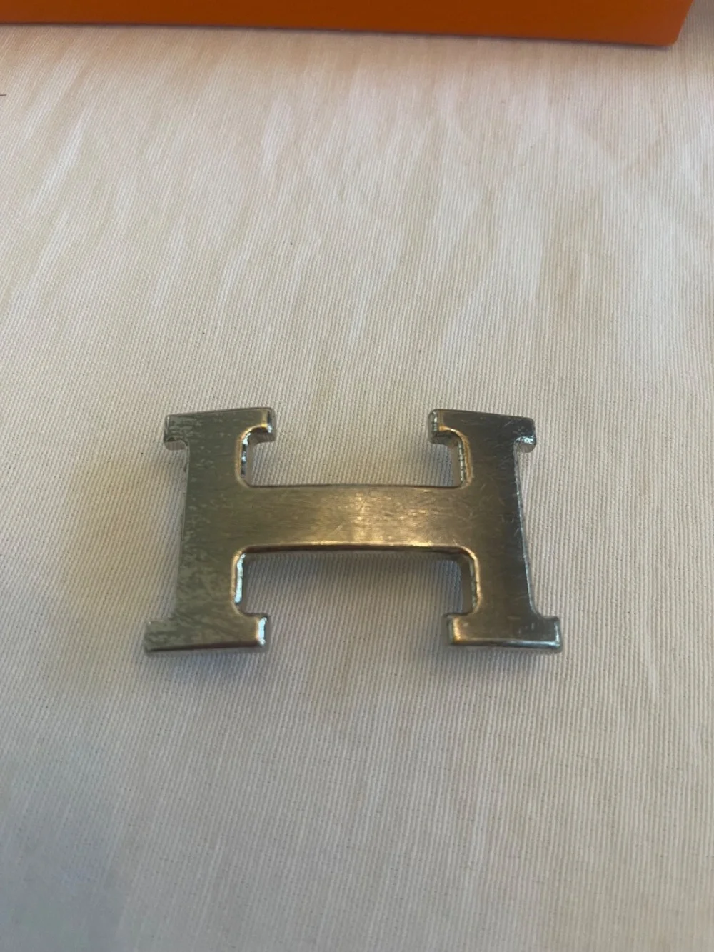 Hermès Unisex Reversible Belt Kit Silver H Buckle Size 32 mm Size 100